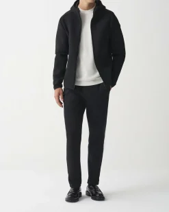 Giubbino Colmar Originals nero in tessuto stretch simil neoprene con cappuccio