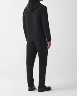 Giubbino Colmar Originals nero in tessuto stretch simil neoprene con cappuccio