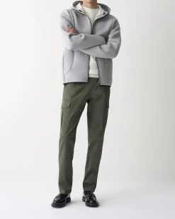 Giubbino Colmar Originals grigio in tessuto stretch simil neoprene con cappuccio