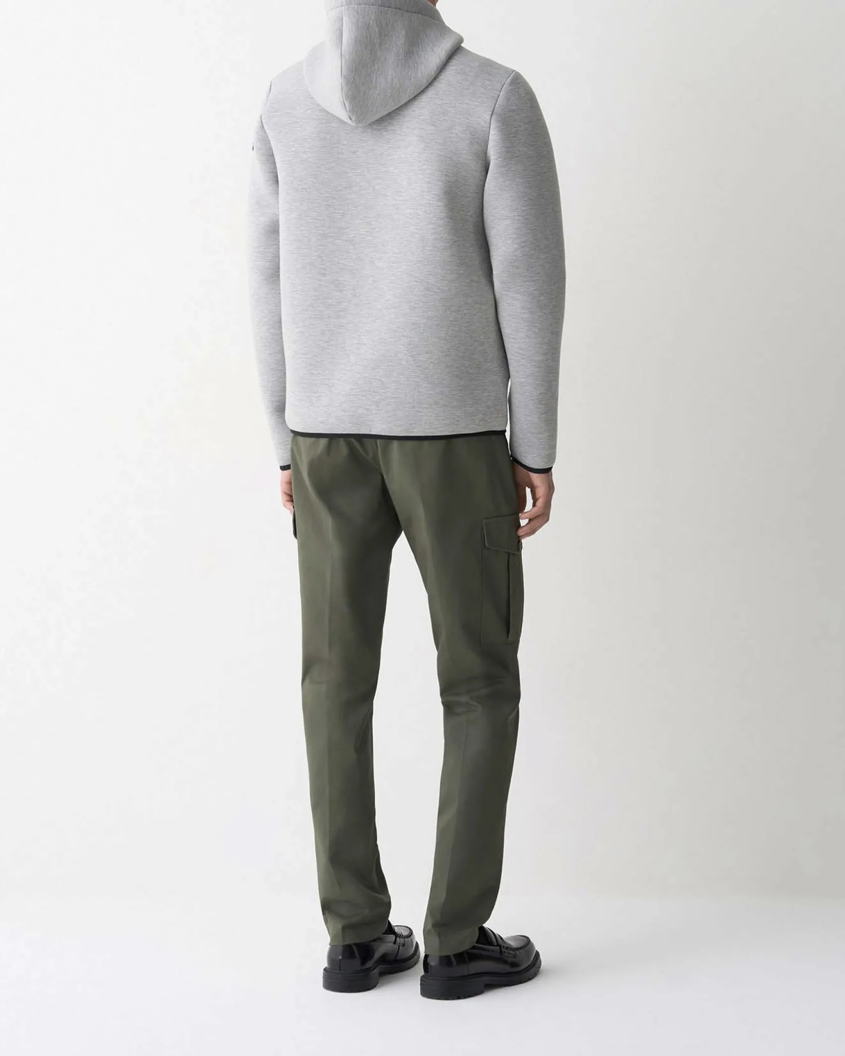 Giubbino Colmar Originals grigio in tessuto stretch simil neoprene con cappuccio