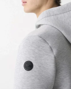 Giubbino Colmar Originals grigio in tessuto stretch simil neoprene con cappuccio