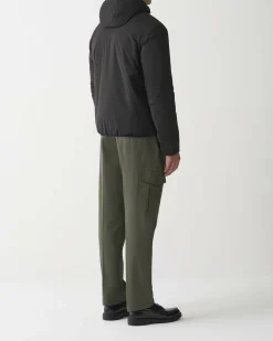 Giubbino Colmar Originals nero in nylon stretch opaco con cappuccio fisso
