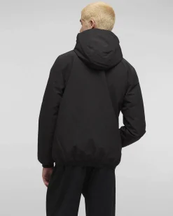 Giubbino con cappuccio Refrigiwear Class Jacket nero in tessuto tecnico con zip termonastrate
