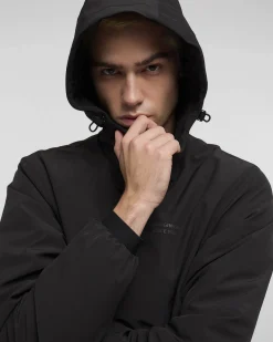 Giubbino con cappuccio Refrigiwear Class Jacket nero in tessuto tecnico con zip termonastrate