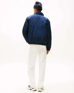 Giubbino imbottito Tommy Jeans blu in twill di nylon idrorepellente