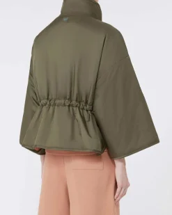 Giubbino imbottito verde militare reversibile nel colore salmone Weekend Max Mara