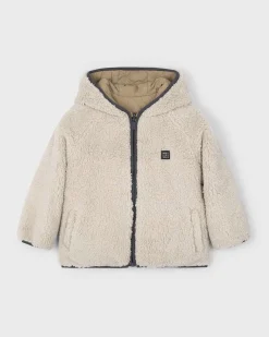 Giubbino Mayoral reversibile teddy panna e trapuntato color cammello