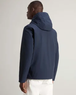 Giubbino Pacific Woolrich blu in tessuto Tech Softshell