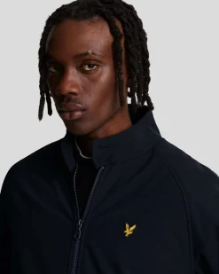 Giubbino sailor Lyle & Scott blu navy in softshell con interno in pile