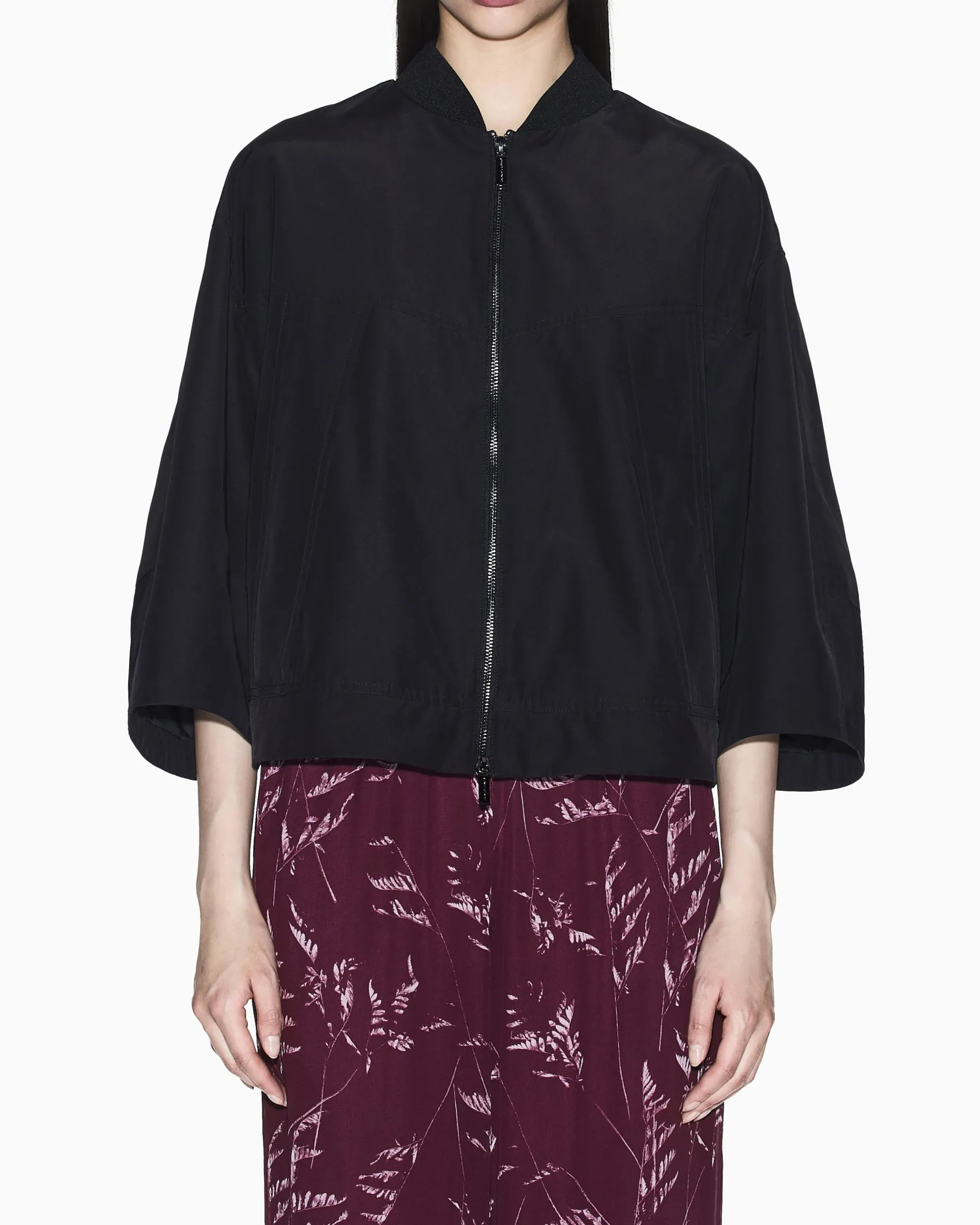 Giubbotto Armani Exchange nero con dettagli in maglia