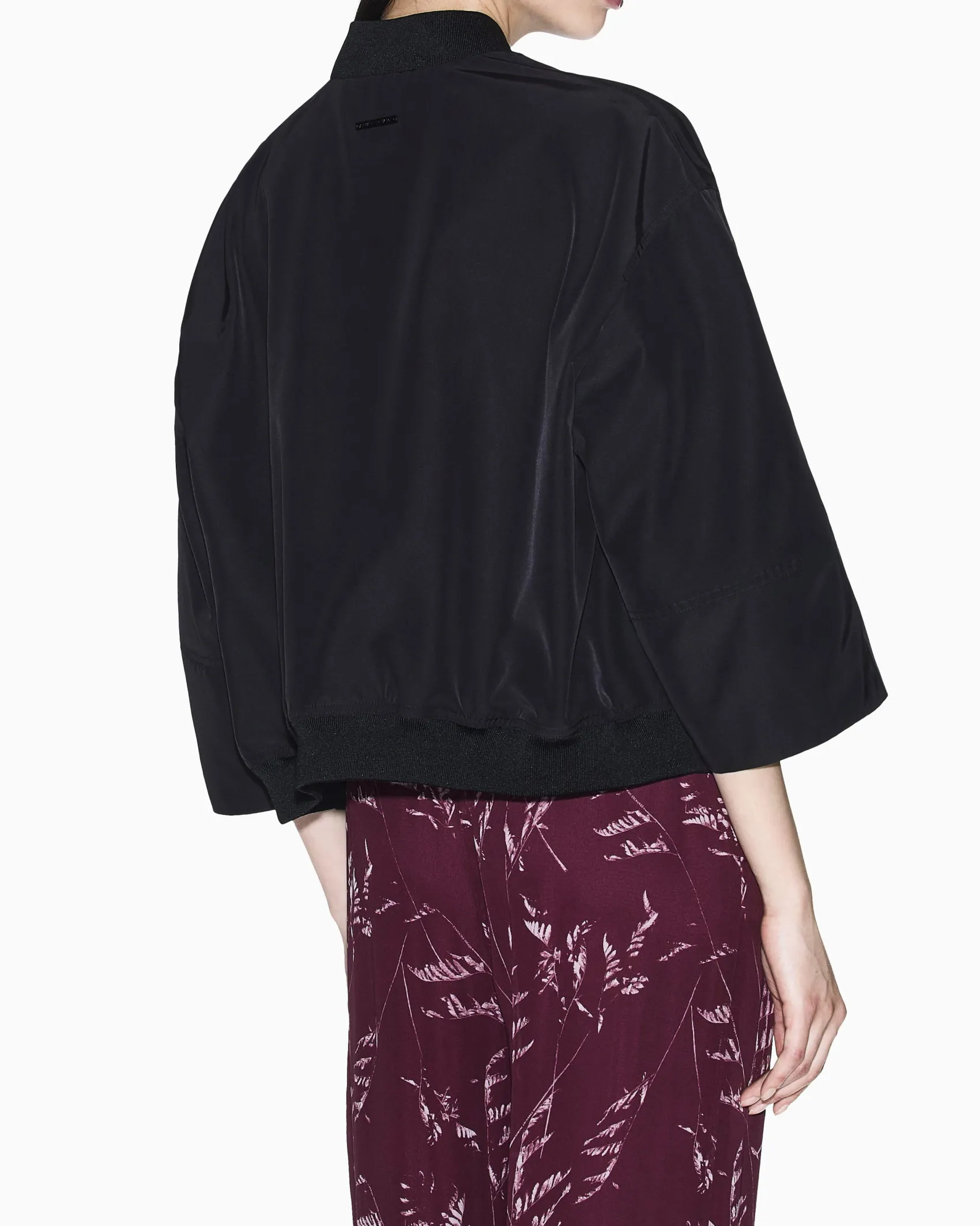 Giubbotto Armani Exchange nero con dettagli in maglia