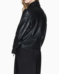 Giubbotto biker Armani Exchange nero in similpelle