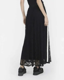 Gonna Liu Jo Sport nera in pizzo con fascia elastica in rilievo