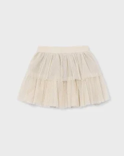 Gonna Monnalisa in tulle sabbia a pois