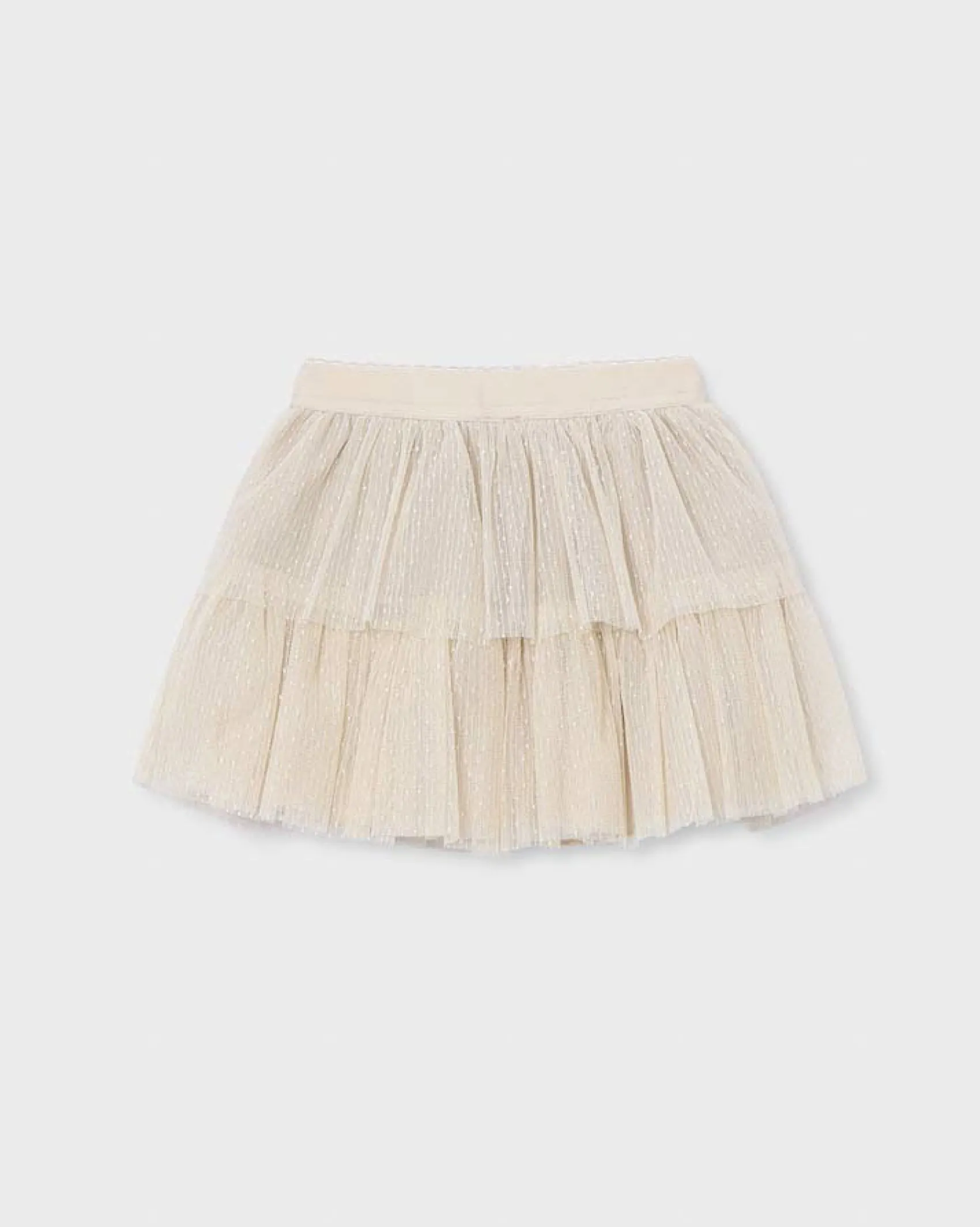 Gonna Monnalisa in tulle sabbia a pois