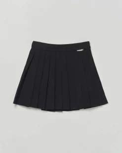 Gonna plisettata Twinset nera in misto viscosa