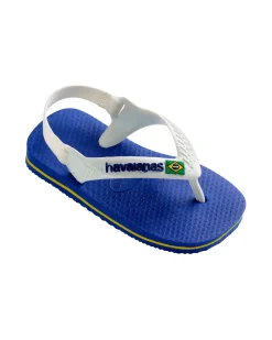 Havaianas Baby Brasil Logo blu royal con fascetta bianca