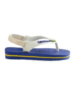 Havaianas Baby Brasil Logo blu royal con fascetta bianca