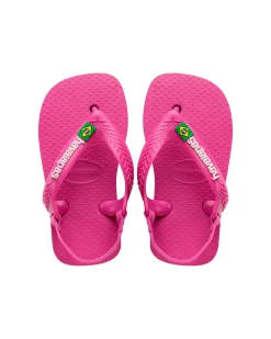 Havaianas Baby Brasil Logo II fucsia con logo bianco