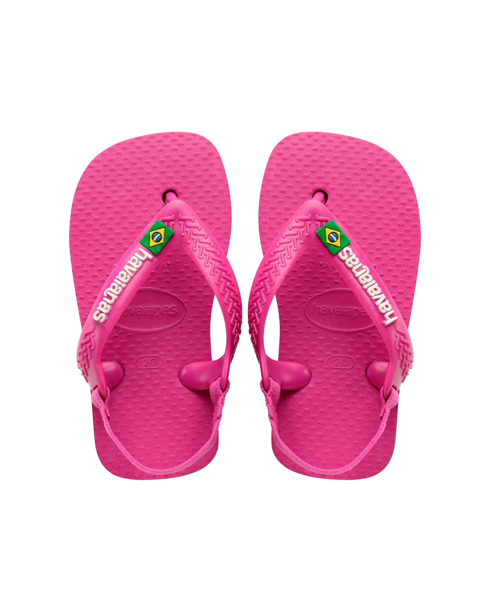 Havaianas Baby Brasil Logo II fucsia con logo bianco