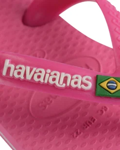 Havaianas Baby Brasil Logo II fucsia con elastico sul retro 21-26
