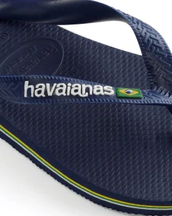Havaianas Brasil logo blu con logo bianco