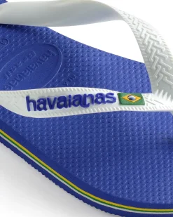 Havaianas Brasil logo blu royal con fascetta bianca