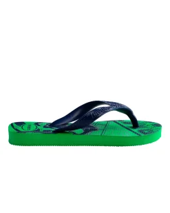Havaianas Kids Athletic verde con stampa Freestyle street e fascetta blu
