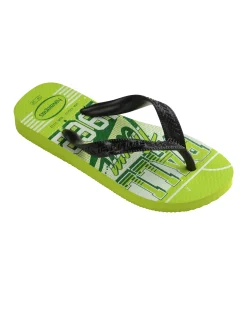 Havaianas Kids Athletic verde con stampa football e fascetta nera