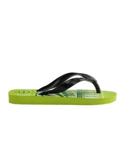 Havaianas Kids Athletic verde con stampa football e fascetta nera