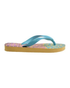 Havaianas Kids Flores a fantasia floreale multicolore e fascetta azzurra