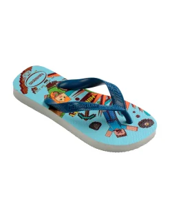 Havaianas Kids Minecraft azzurra con fascetta blu indaco