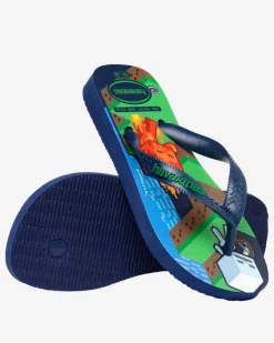 Havaianas Kids Minecraft blu e verde