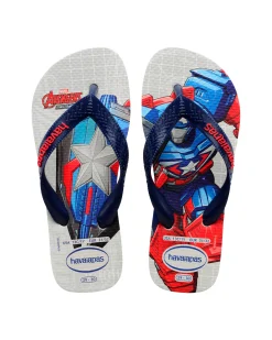 Havaianas Kids Top Marvel II grigia con stampa Transformer