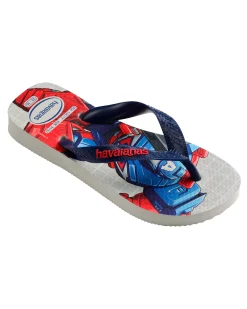 Havaianas Kids Top Marvel II grigia con stampa Transformer