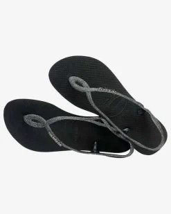 Havaianas Luna Premium II rnera con fascetta glitter incrociata e cinturino