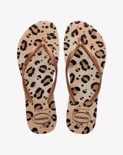 Havaianas Slim Animals animalier bronzo e nero