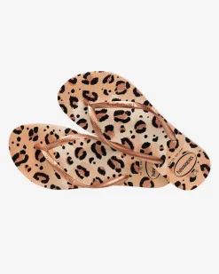 Havaianas Slim Animals animalier bronzo e nero