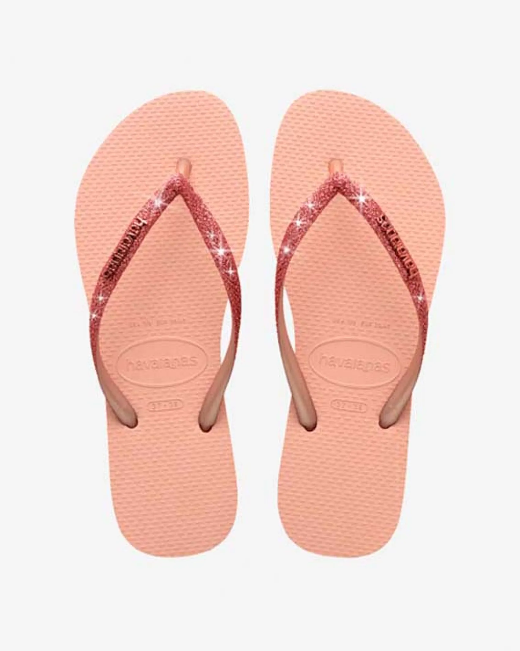 Havaianas Slim Glitter II rosa con fascetta glitterata