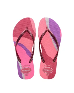 Havaianas Slim Palette Glow a blocchi di colore rosa e viola con glitter