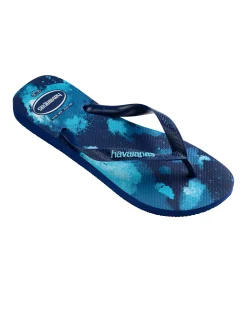Havaianas Top Camu blu con logo azzurro