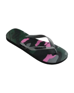 Havaianas Top Camu con stampa camouflage viola nera e militare