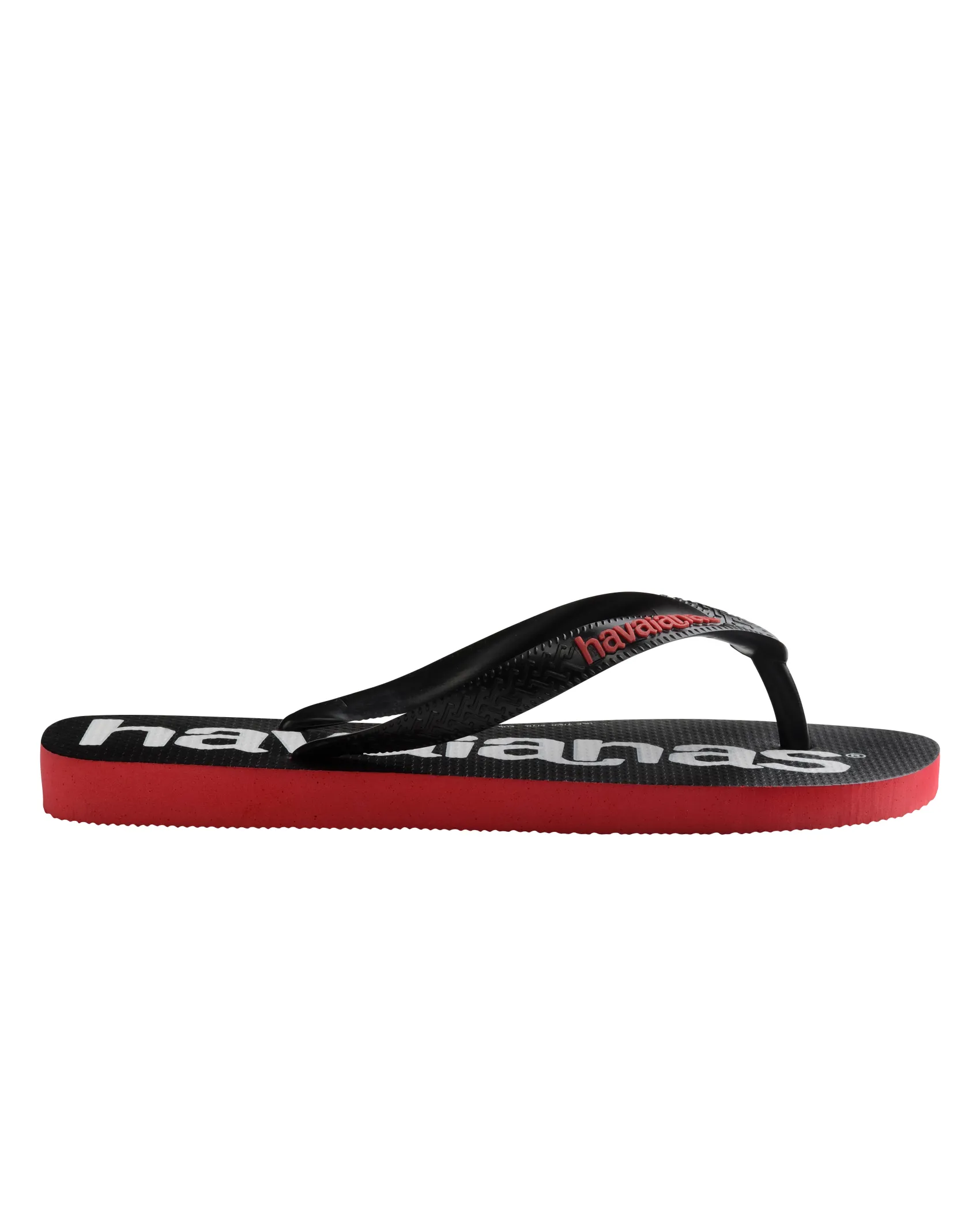 Havaianas Top Logomania nera con logo rosso