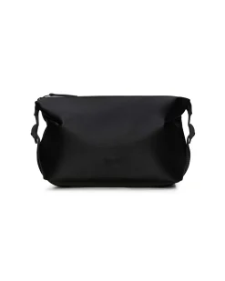 Hilo Wash Bag nero grigio in tessuto impermeabile effetto gommato con cinturini regolabili