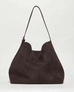 Hobo bag Emme Marella testa moro in similpelle effetto suede con pochette interna