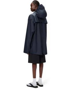 Jacket impermeabile blu navy con cappuccio