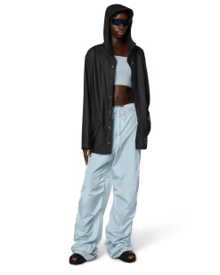 Jacket impermeabile nera con cappuccio