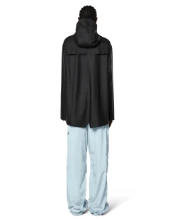 Jacket impermeabile nera con cappuccio