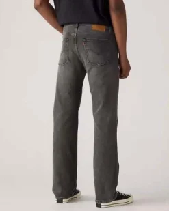 Jeans 555 relaxed straight-fit lavaggio grigio stone washed in tela di puro cotone