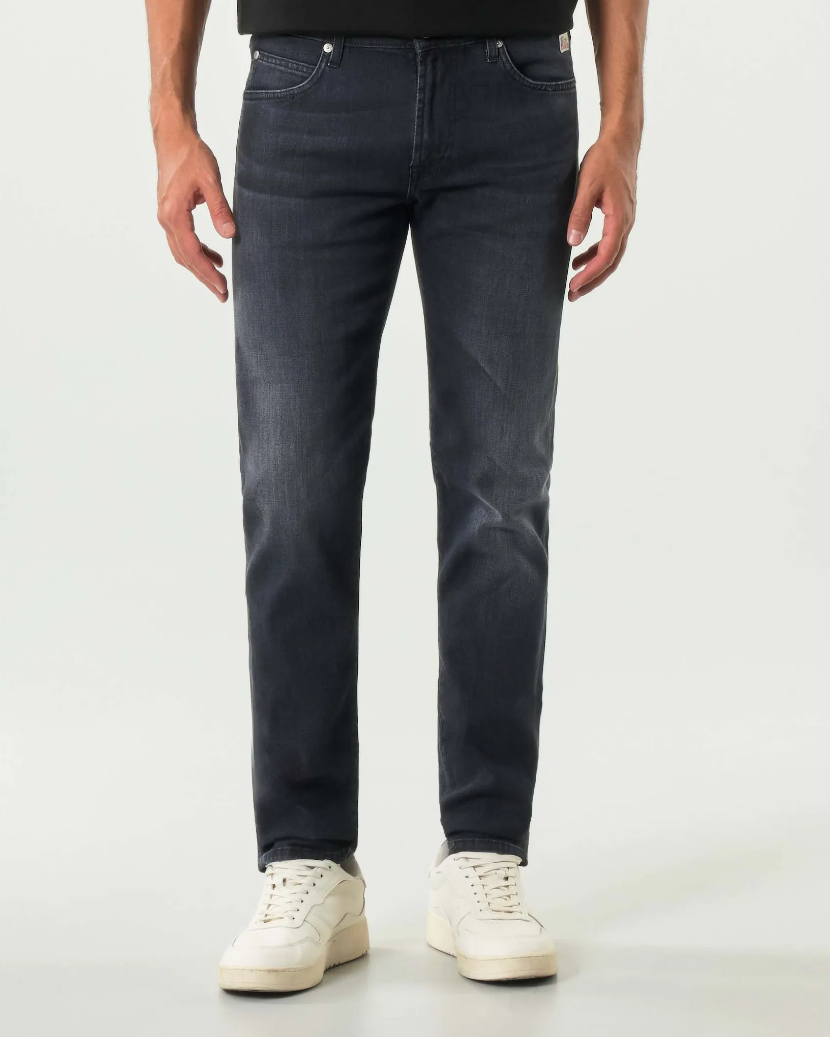 Jeans 517 Roy Roger's slim-fit in cotone stretch lavaggio Blackwood nero stone washed